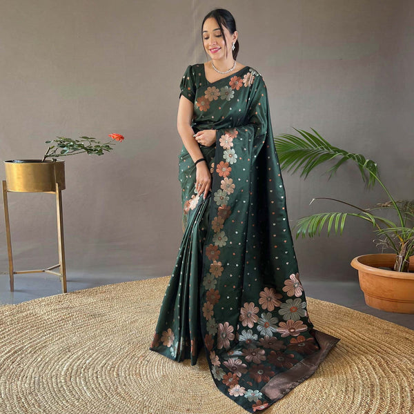 Banarasi Silk saree  For Party wear with Un-stiched Blouse