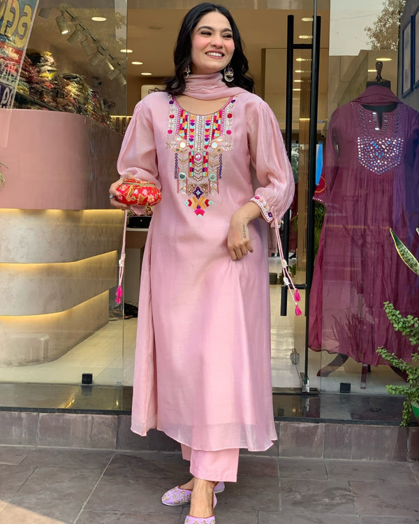 Hijab Chic Premium Viscose Assam Silk Fabric Kurti Collection